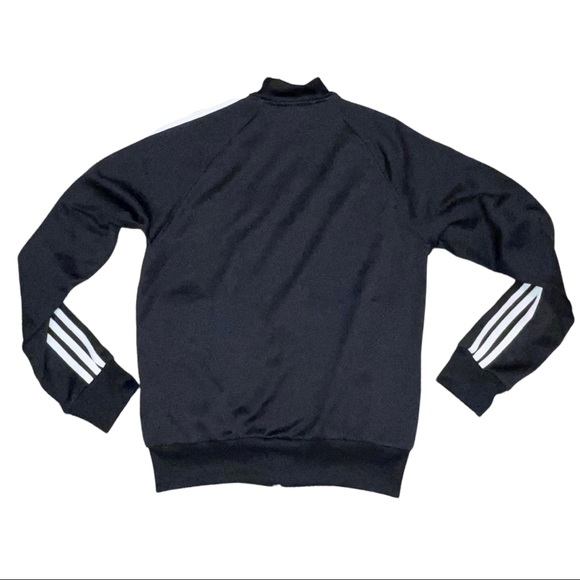 Adidas Men’s Classic Black and White 3- stripe track jacket Size Small - Picture 3 of 7